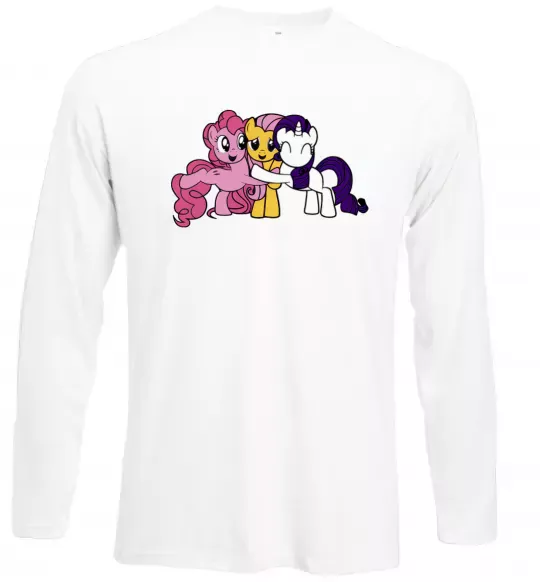 Лонгслив Раріті Флаттершай та Пінкі Пай Белый фото