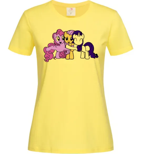 Женская футболка Раріті Флаттершай та Пінкі Пай Лимонный фото