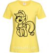 Женская футболка Пони Эпплджек Лимонный фото