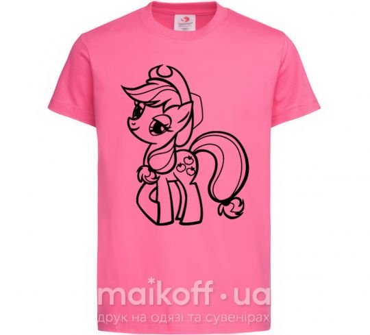 Дитяча футболка Пони Эпплджек Яскраво-рожевий фото