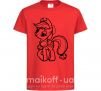 Детская футболка Пони Эпплджек Красный фото