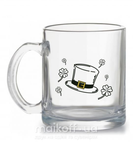 Чашка скляна Шляпа Прозорий фото