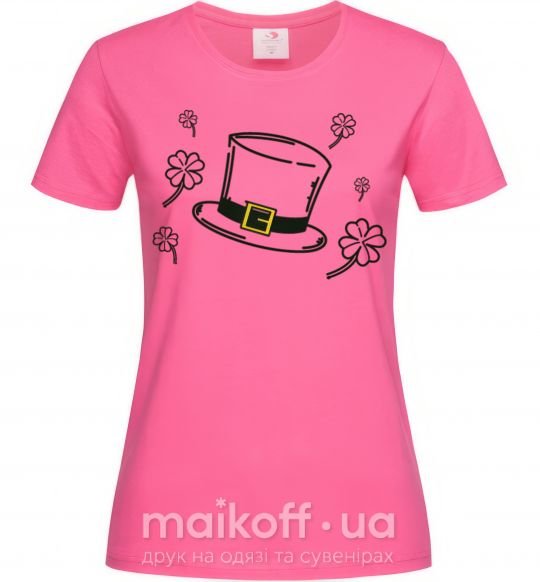 Жіноча футболка Шляпа Яскраво-рожевий фото
