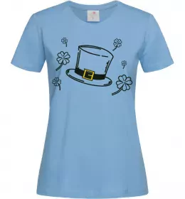 Женская футболка Шляпа Голубой фото