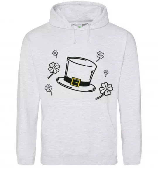 Женская толстовка (худи) Шляпа Серый меланж фото