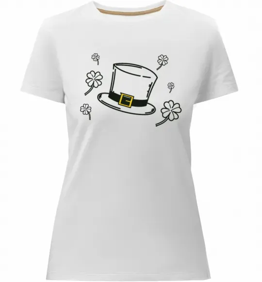 Жіноча преміум футболка Шляпа Білий фото