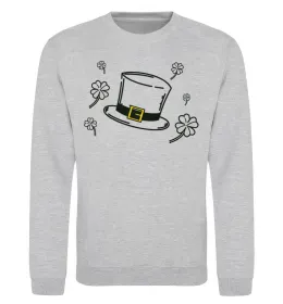 Свитшот Hipster leprechaun Серый меланж фото