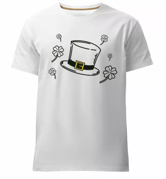 Мужская премиум футболка Шляпа Белый фото