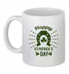 Чашка керамічна Счастливого Дня Святого Патрика Білий фото