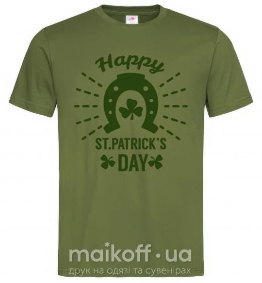 Мужская футболка Счастливого Дня Святого Патрика Оливковый фото