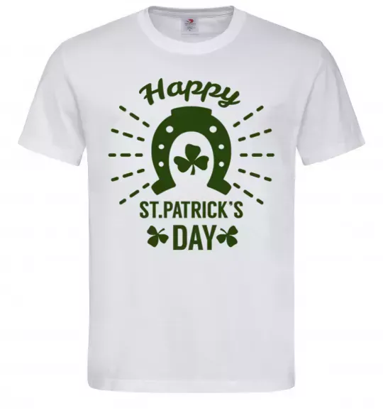 Чоловіча футболка Счастливого Дня Святого Патрика Білий фото