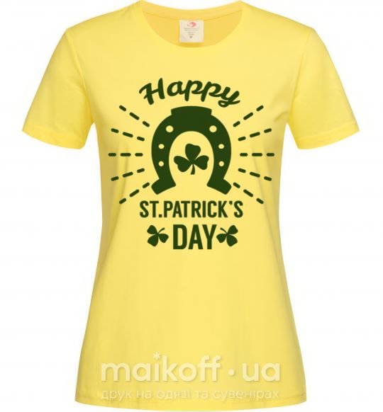 Женская футболка Счастливого Дня Святого Патрика Лимонный фото