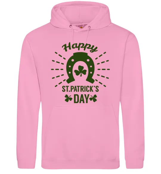 Чоловіча толстовка (худі) Счастливого Дня Святого Патрика Рожевий фото