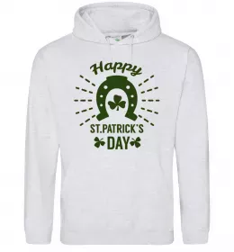 Мужская толстовка (худи) Leprechaun Серый меланж фото