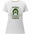 Жіноча преміум футболка Счастливого Дня Святого Патрика Білий фото