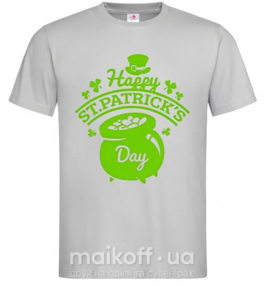 Мужская футболка Happy St. Patricks Day Серый фото