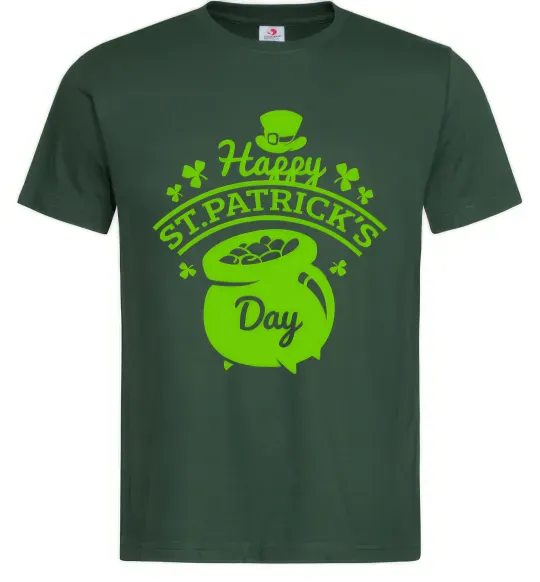 Мужская футболка Happy St. Patricks Day Темно-зеленый фото