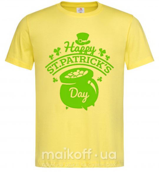 Чоловіча футболка Happy St. Patricks Day Лимонний фото