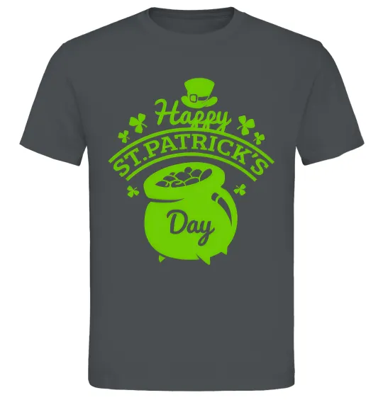 Мужская футболка Happy St. Patricks Day Графит фото
