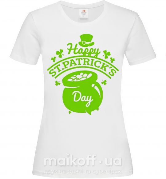 Женская футболка Happy St. Patricks Day Белый фото