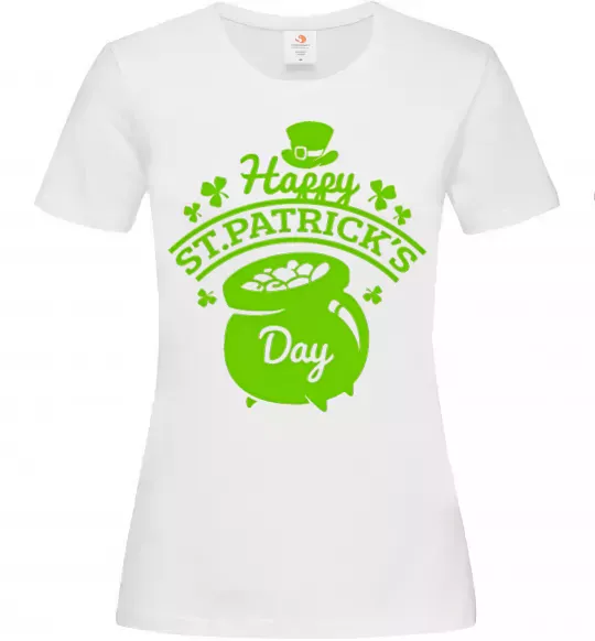 Женская футболка Happy St. Patricks Day Белый фото