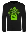 Свитшот Happy St. Patricks Day Черный фото