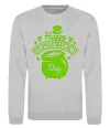 Свитшот Happy St. Patricks Day Серый меланж фото