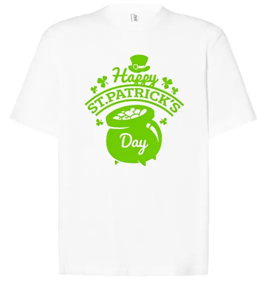 Футболка Оверсайз Happy St. Patricks Day Белый фото