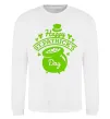 Світшот Happy St. Patricks Day Білий фото