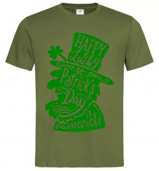 Чоловіча футболка Leprechaun Оливковий фото
