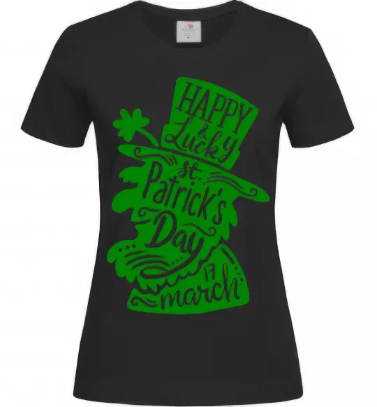 Женская футболка Leprechaun Черный фото