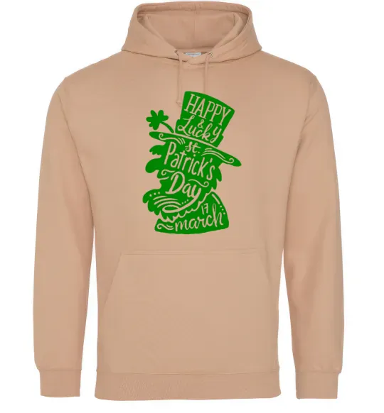 Мужская толстовка (худи) Leprechaun Песочный фото