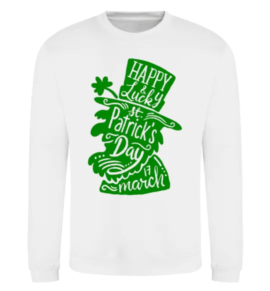 Світшот Leprechaun Білий фото