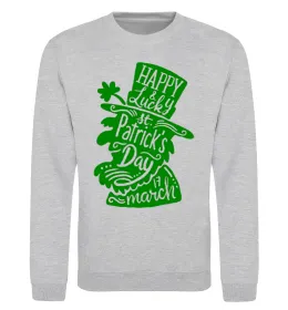 Свитшот Hipster leprechaun Серый меланж фото