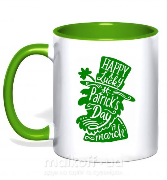 Чашка с цветной ручкой Leprechaun Зеленый фото