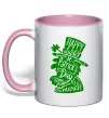 Чашка з кольоровою ручкою Leprechaun Ніжно рожевий фото