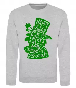 Свитшот Leprechaun Серый меланж фото