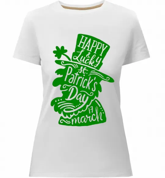 Жіноча преміум футболка Leprechaun Білий фото