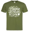 Чоловіча футболка Узор Святой Патрик Оливковий фото