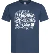 Чоловіча футболка Узор Святой Патрик Темно-синій фото