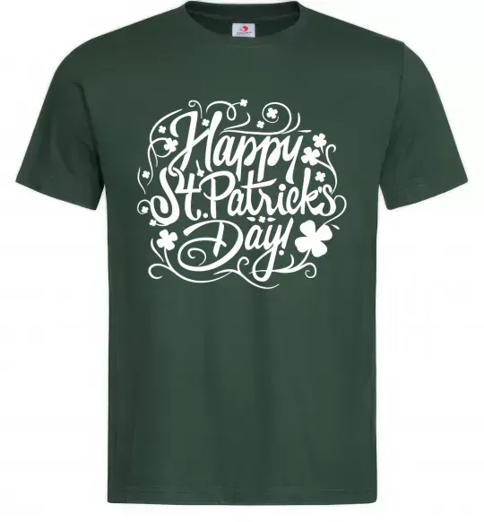 Чоловіча футболка Узор Святой Патрик Темно-зелений фото