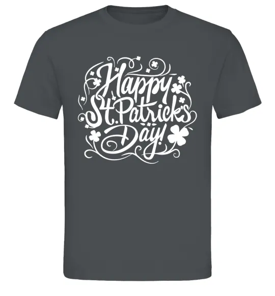 Чоловіча футболка Узор Святой Патрик Графіт фото