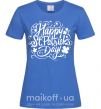Жіноча футболка Узор Святой Патрик Яскраво-синій фото