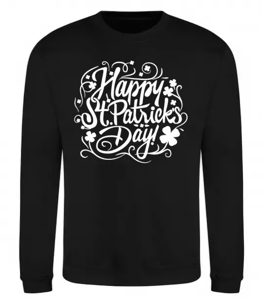 Свитшот Узор Святой Патрик Черный фото