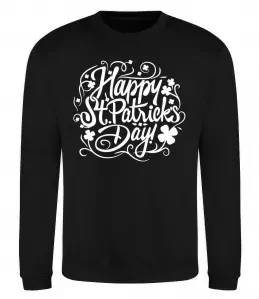 Свитшот Узор Святой Патрик Черный фото