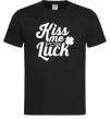 Чоловіча футболка Kiss me for luck Чорний фото
