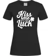 Жіноча футболка Kiss me for luck Чорний Жіноча футболка Kiss me for luck Чорний фото