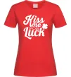 Жіноча футболка Kiss me for luck Червоний Жіноча футболка Kiss me for luck Червоний фото