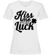 Женская футболка Kiss me for luck Белый фото