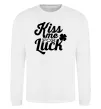 Світшот Kiss me for luck Білий фото